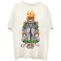 The Nightmare Before Christmas Unisex T-Shirt: Orange Flames Pumpkin King (Natural)