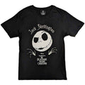 The Nightmare Before Christmas Unisex T-Shirt: Jack Head (Black) (Embellished)