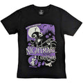 The Nightmare Before Christmas Unisex T-Shirt: Welcome To Halloween Town (Black) (Embellished)