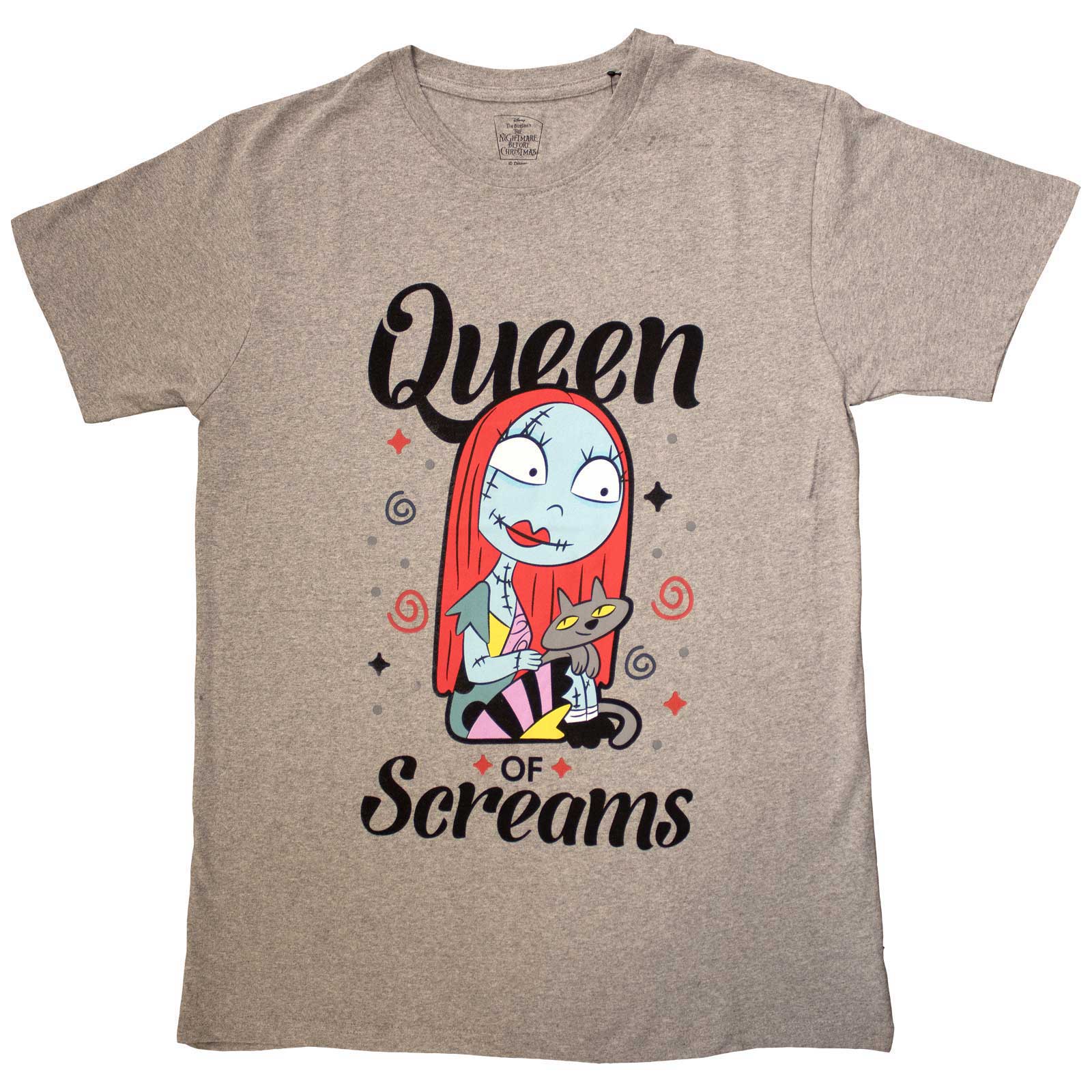 The Nightmare Before Christmas Unisex T-Shirt: Queen Of Screams (Grey)