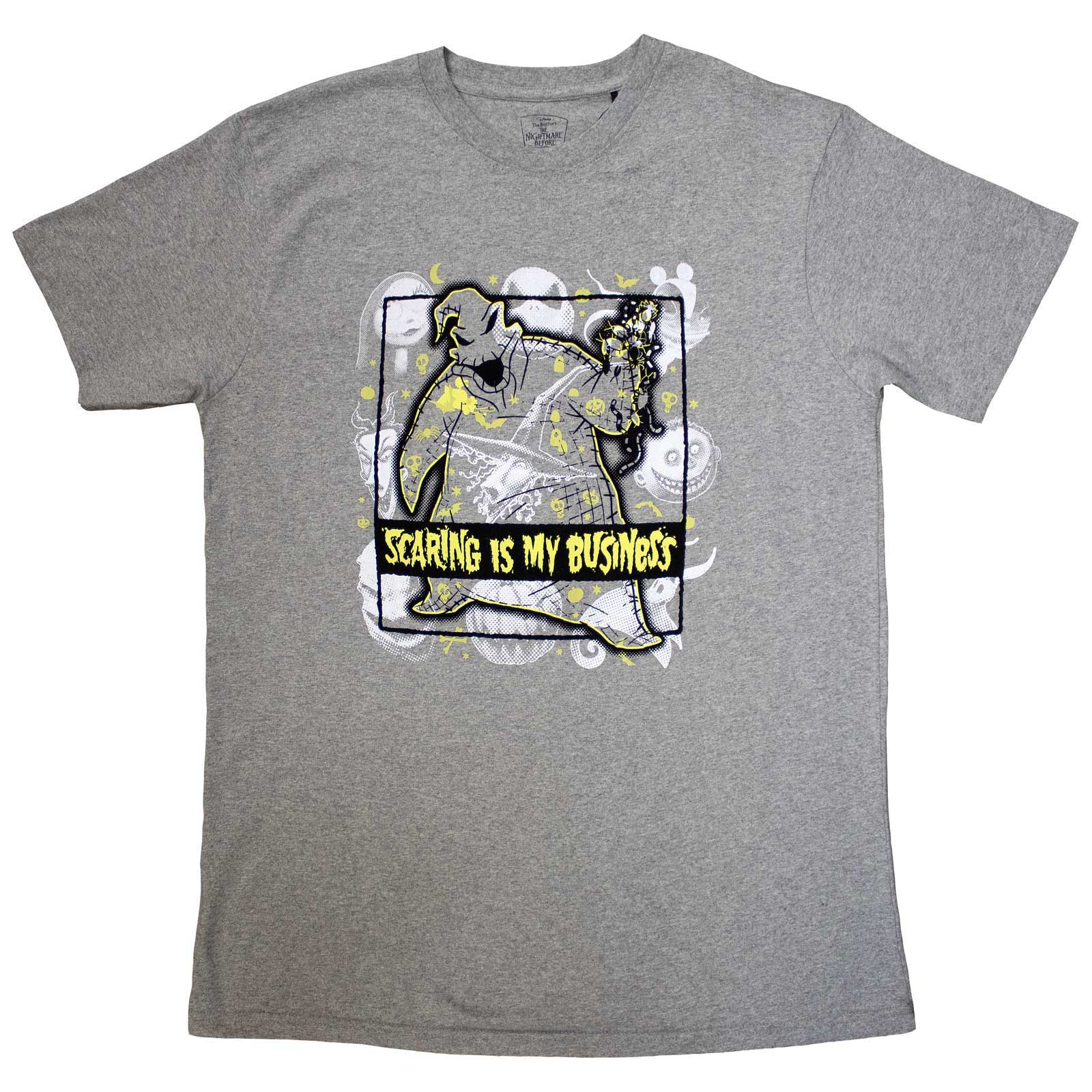 The Nightmare Before Christmas Unisex T-Shirt: Scaring Is My Business (Grey)