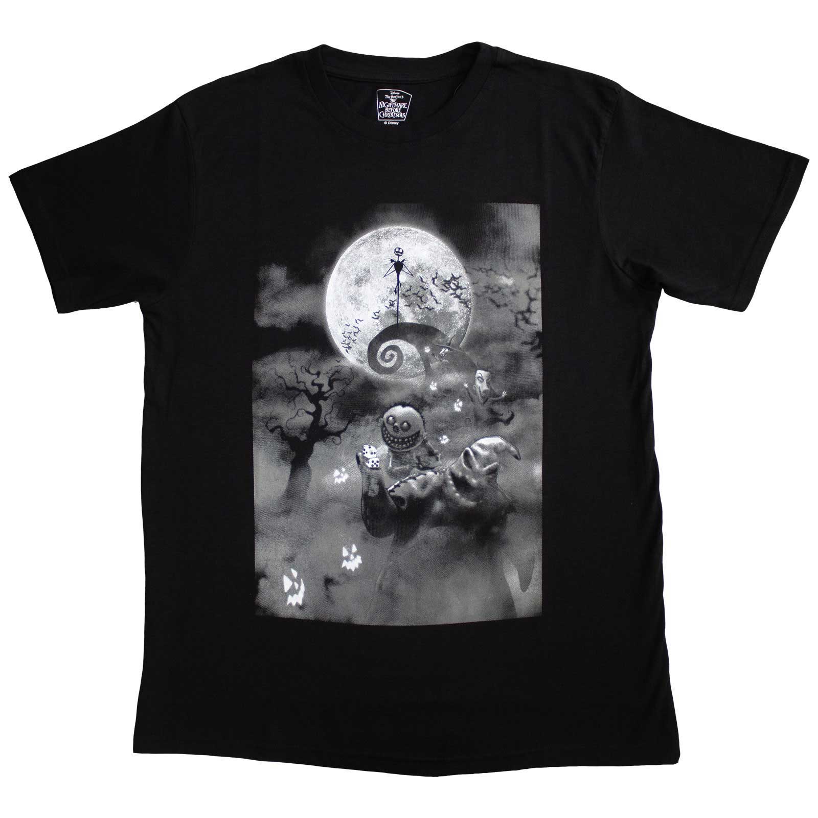 The Nightmare Before Christmas Unisex T-Shirt: Oogie Scene (Black)