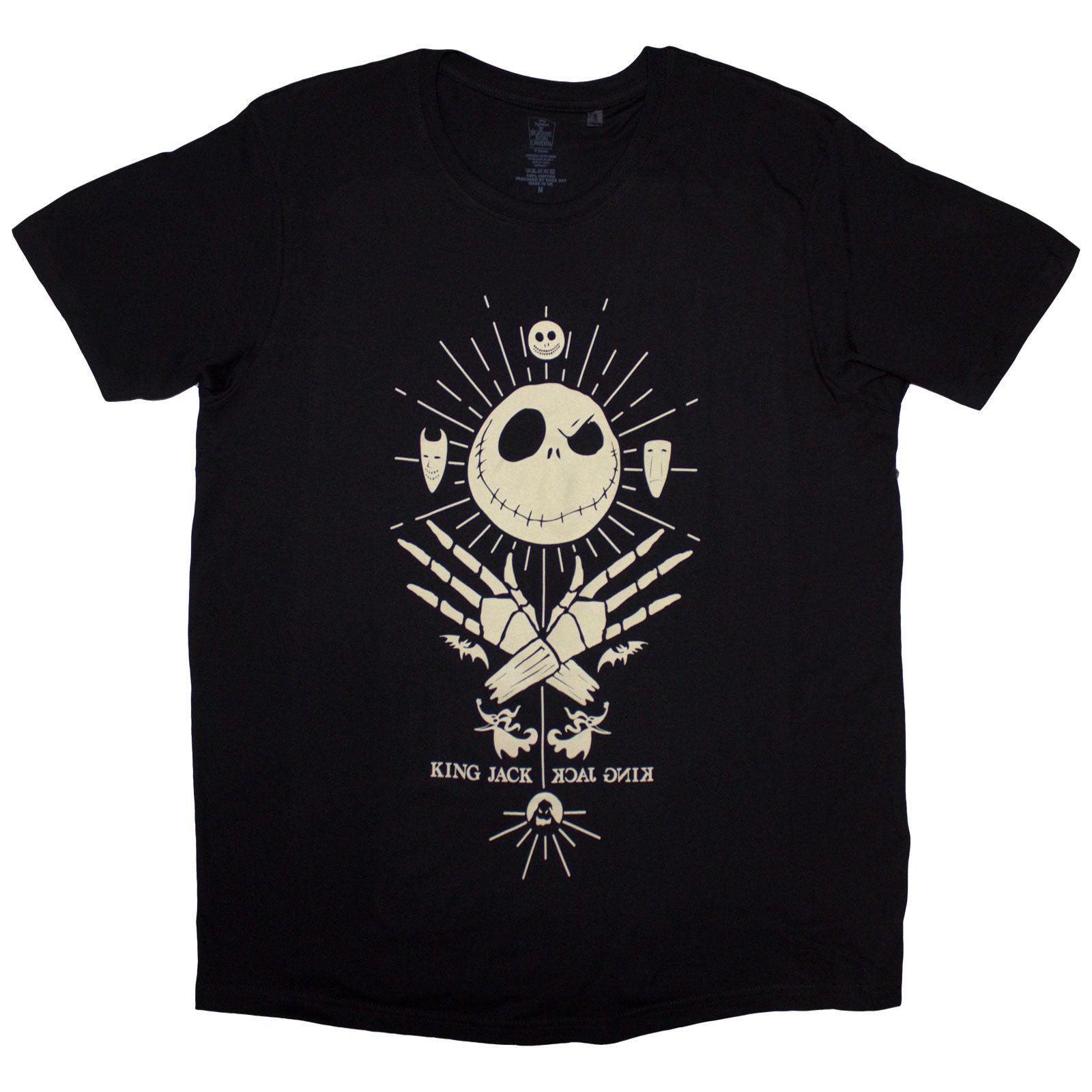 The Nightmare Before Christmas Unisex T-Shirt: King Jack (Black)