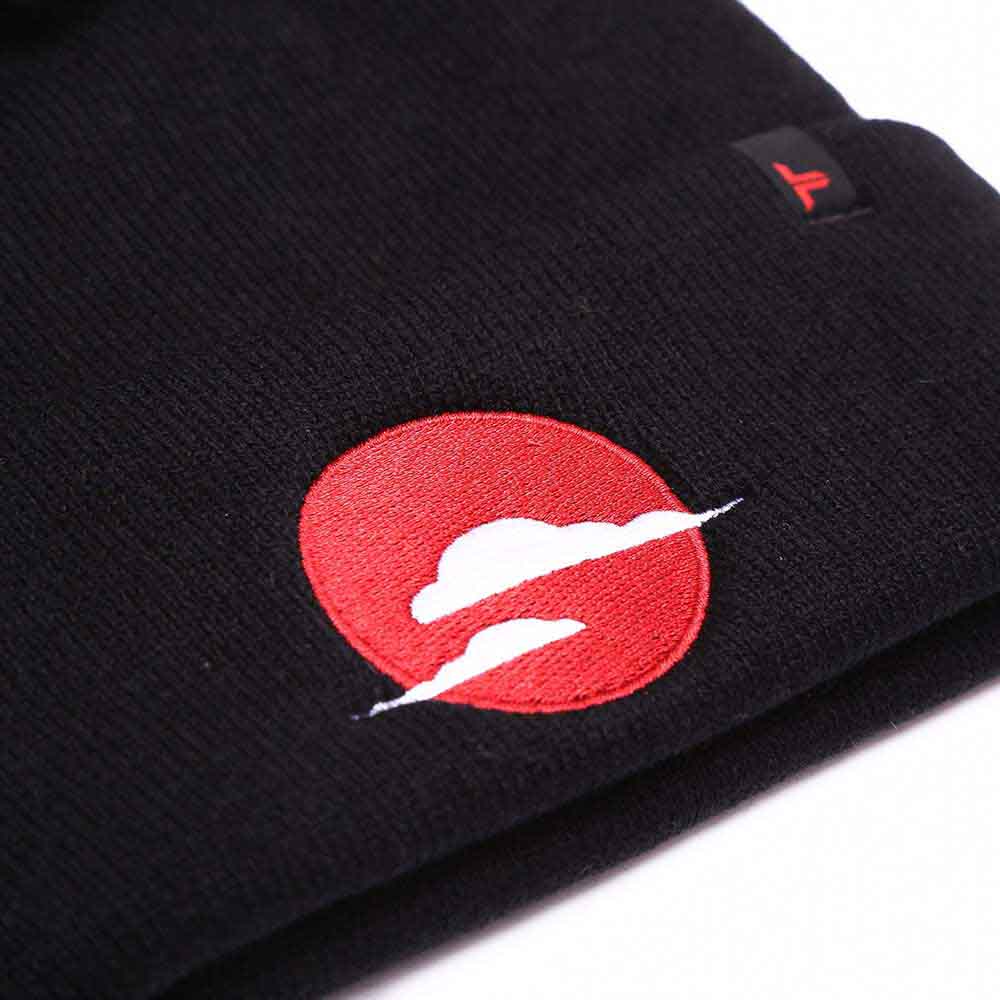 Tokyo Time Unisex Bobble Beanie Hat: Japan (Black)