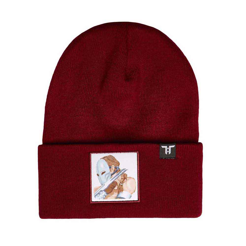Tokyo Time Unisex Beanie Hat: Street Fighter 2 Vega (Maroon Red)