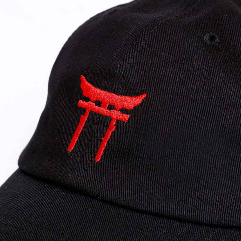 Tokyo Time Unisex Baseball Cap: Temple (Black)