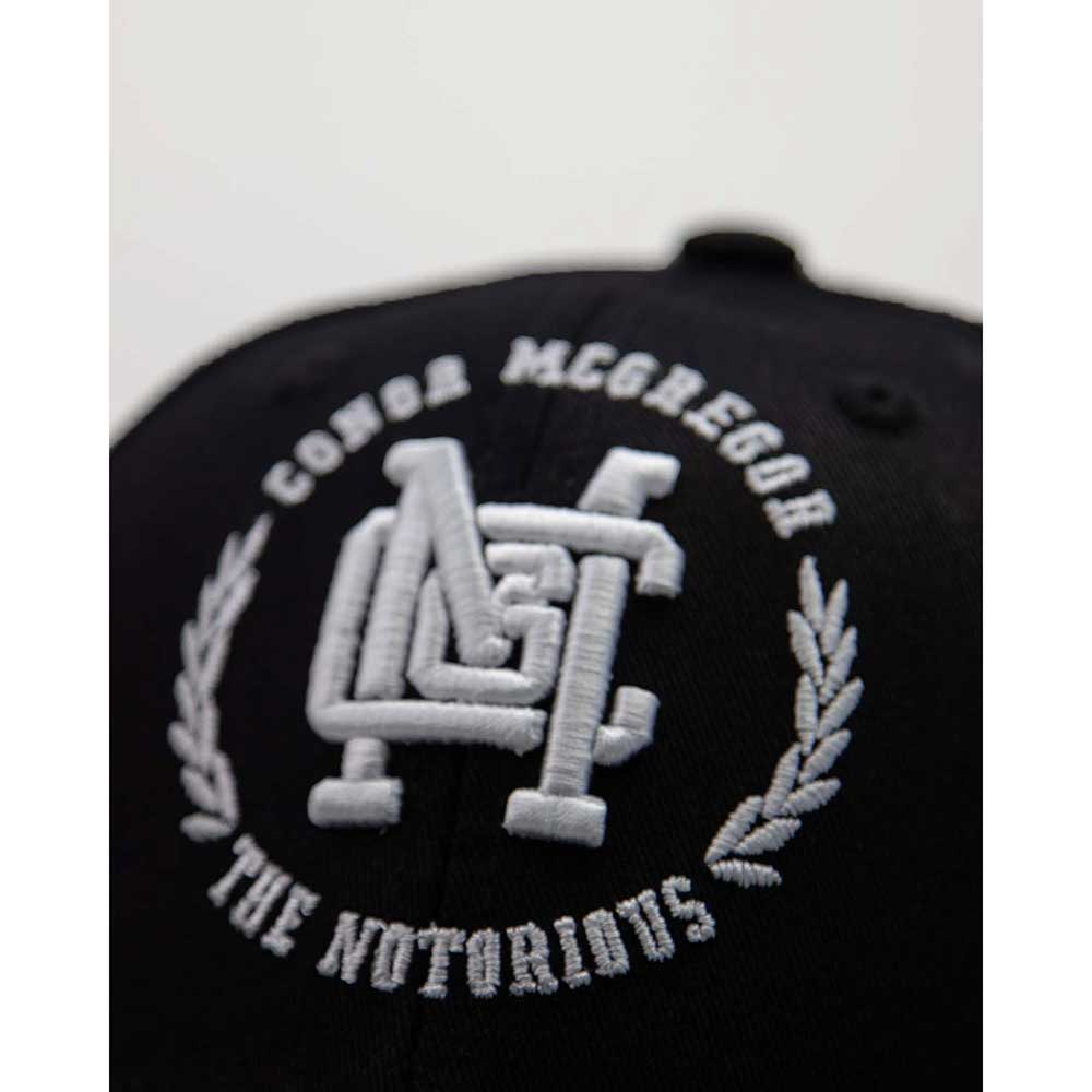 Tokyo Time Unisex Mesh Back Cap: UFC McGregor White Wreath Logo (Black)