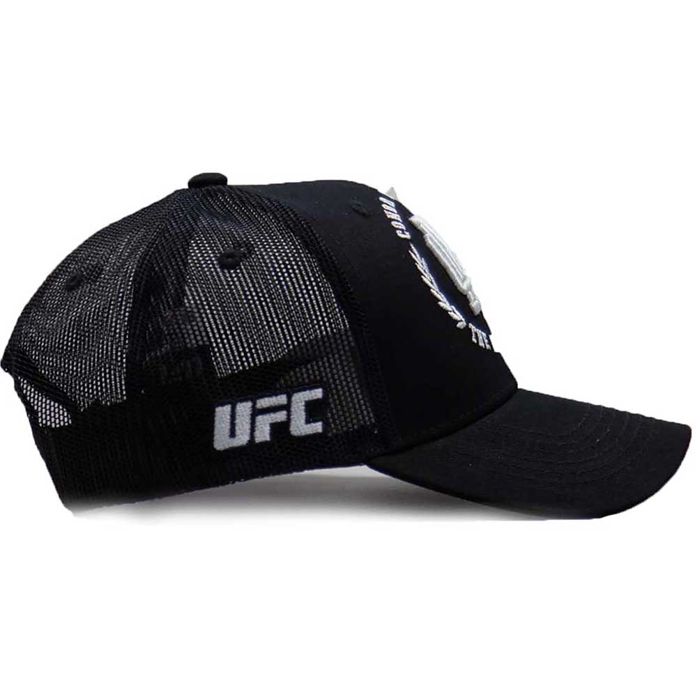 Tokyo Time Unisex Mesh Back Cap: UFC McGregor White Wreath Logo (Black)