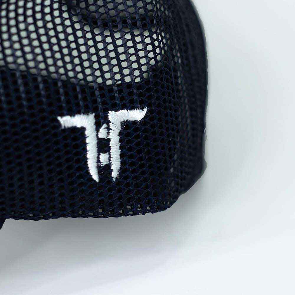 Tokyo Time Unisex Mesh Back Cap: NFLPA Dak Prescott Emoji (White & Navy Blue)