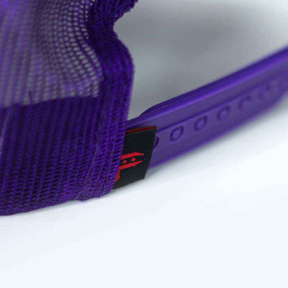 Tokyo Time Unisex Mesh Back Cap: NFLPA Lamar Jackson Emoji (White & Purple)