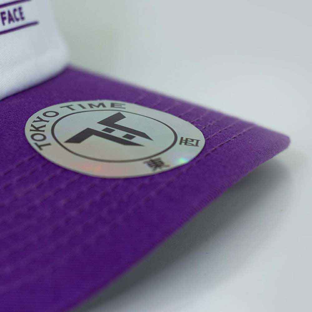 Tokyo Time Unisex Mesh Back Cap: NFLPA Lamar Jackson Emoji (White & Purple)