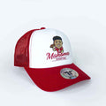 Tokyo Time Unisex Mesh Back Cap: NFLPA Patrick Mahomes Emoji (White & Red)