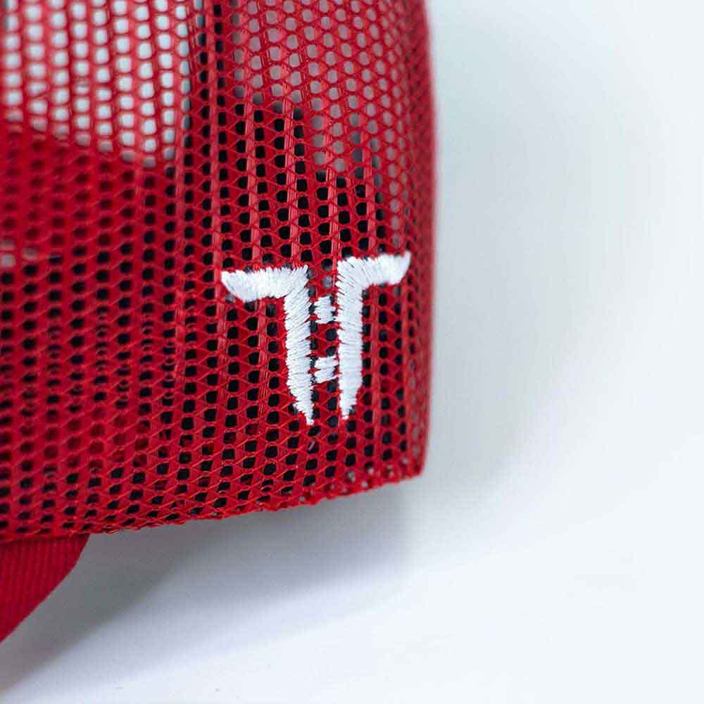 Tokyo Time Unisex Mesh Back Cap: NFLPA Patrick Mahomes Emoji (White & Red)