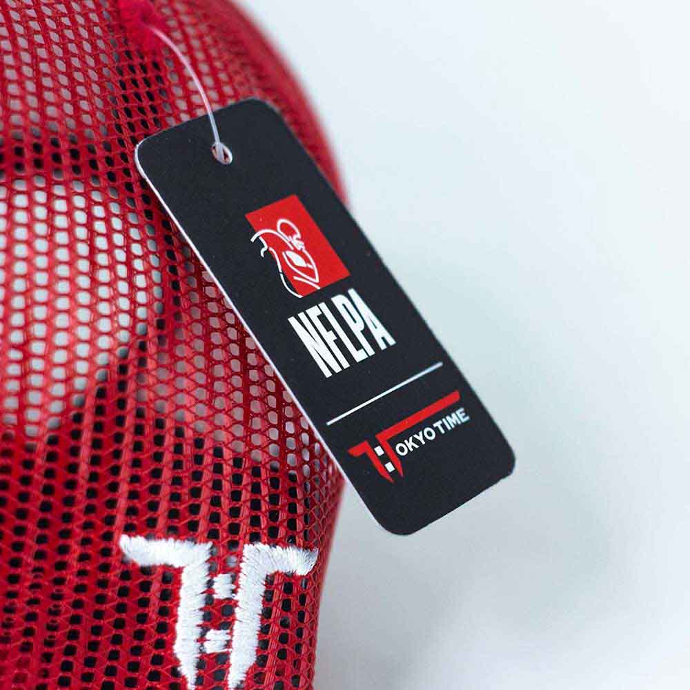 Tokyo Time Unisex Mesh Back Cap: NFLPA Patrick Mahomes Emoji (White & Red)