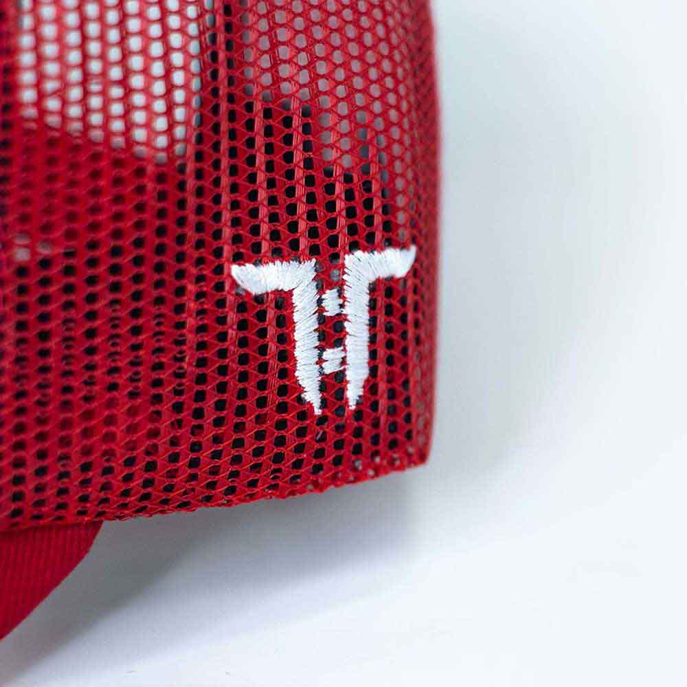 Tokyo Time Unisex Mesh Back Cap: NFLPA Tom Brady Emoji (White & Red)