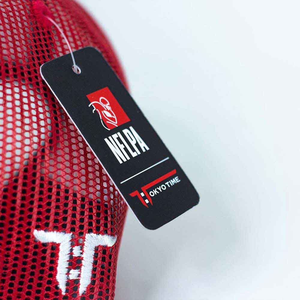 Tokyo Time Unisex Mesh Back Cap: NFLPA Tom Brady Emoji (White & Red)