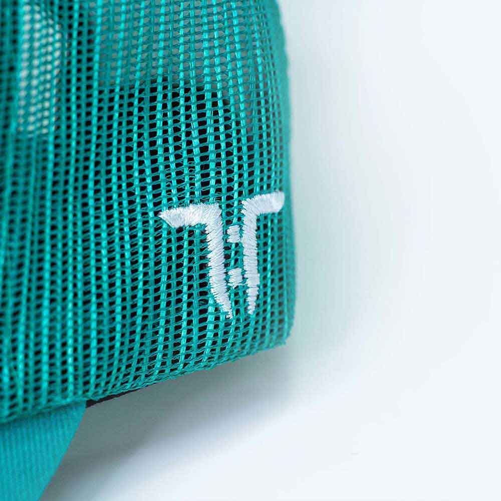 Tokyo Time Unisex Mesh Back Cap: NFLPA Tua Tagovalioa Emoji (White & Turquoise)