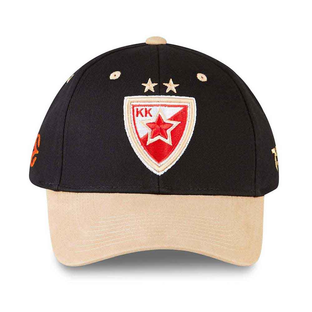Tokyo Time Unisex Baseball Cap: Euroleague Basketball Crvena Zvezda Mts Belgrade (Black & Gold)