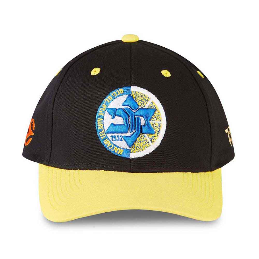 Tokyo Time Unisex Baseball Cap: Euroleague Basketball Maccabi Playtika Tel Aviv (Black & Yellow)