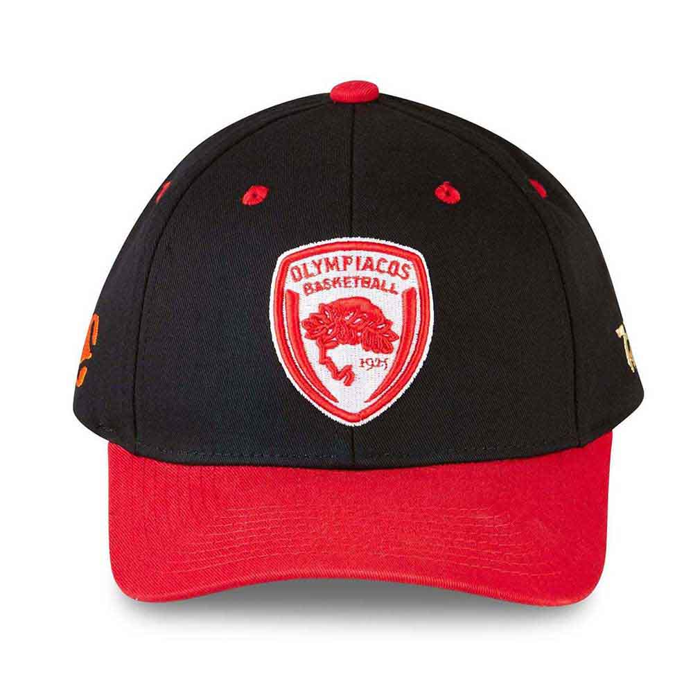 Tokyo Time Unisex Baseball Cap: Euroleague Basketball Olympiacos Piraeus (Black & Red)