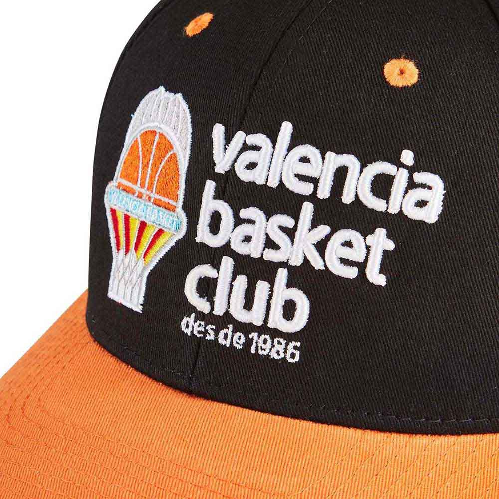 Tokyo Time Unisex Baseball Cap: Euroleague Basketball Valencia Basket Club (Black & Orange)