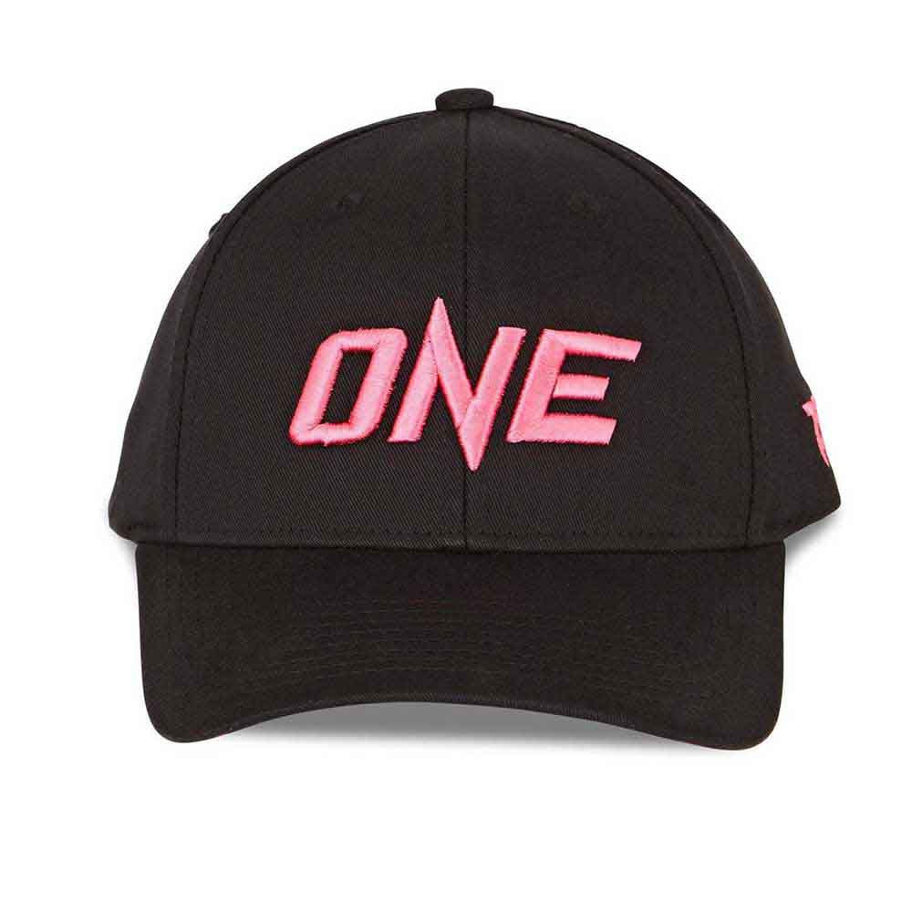 Tokyo Time Unisex Baseball Cap: One Championship Pink Logo (Black)