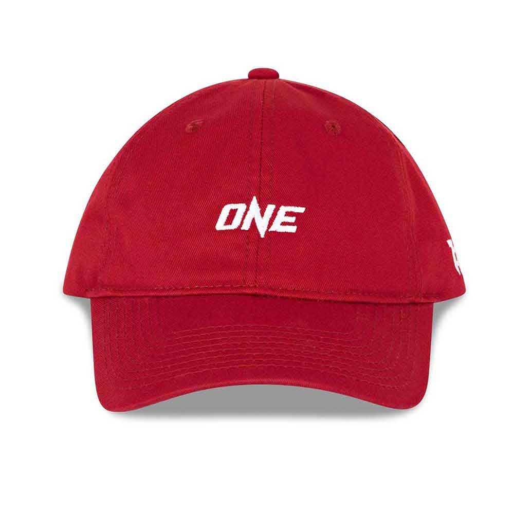 Tokyo Time Unisex Baseball Cap: One Championship White Logo (Red)