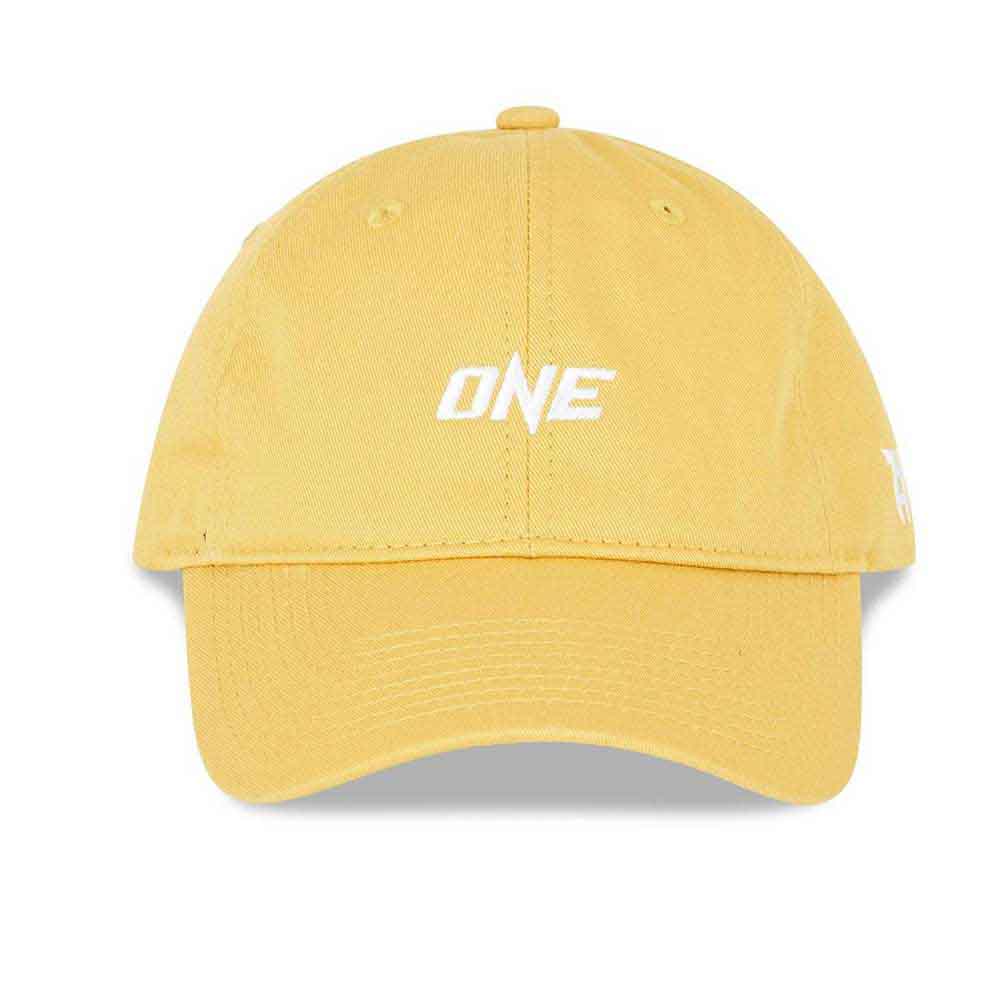 Tokyo Time Unisex Baseball Cap: One Championship White Logo (Yellow)