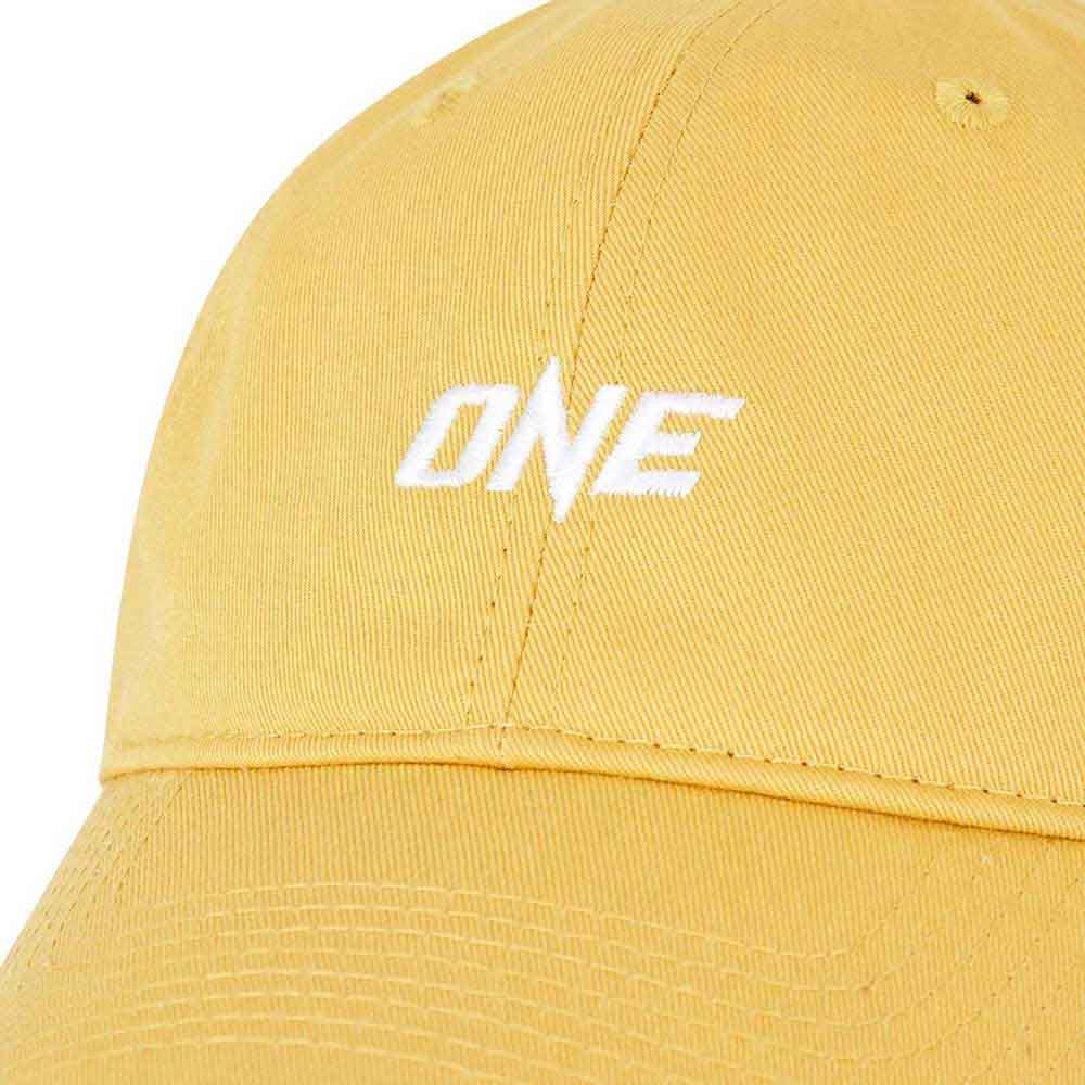Tokyo Time Unisex Baseball Cap: One Championship White Logo (Yellow)