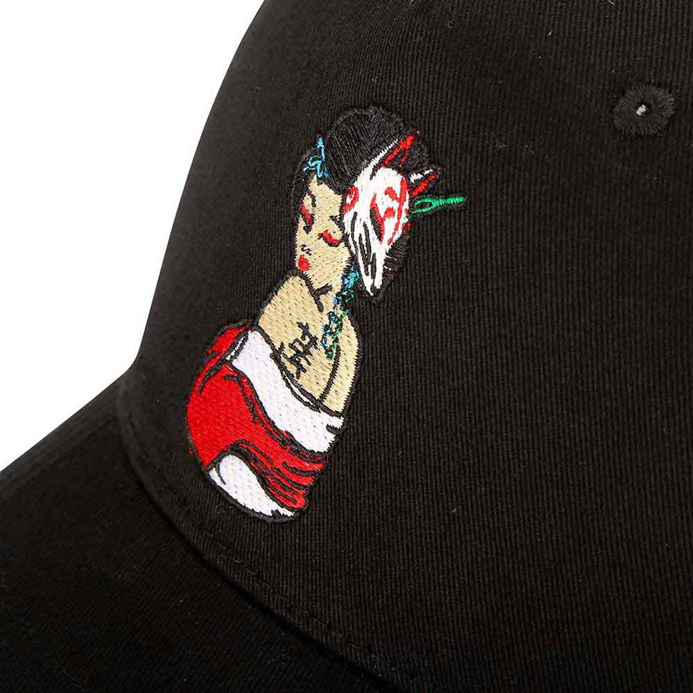Tokyo Time Unisex Mesh Back Cap: Tattoo Geisha (Black)