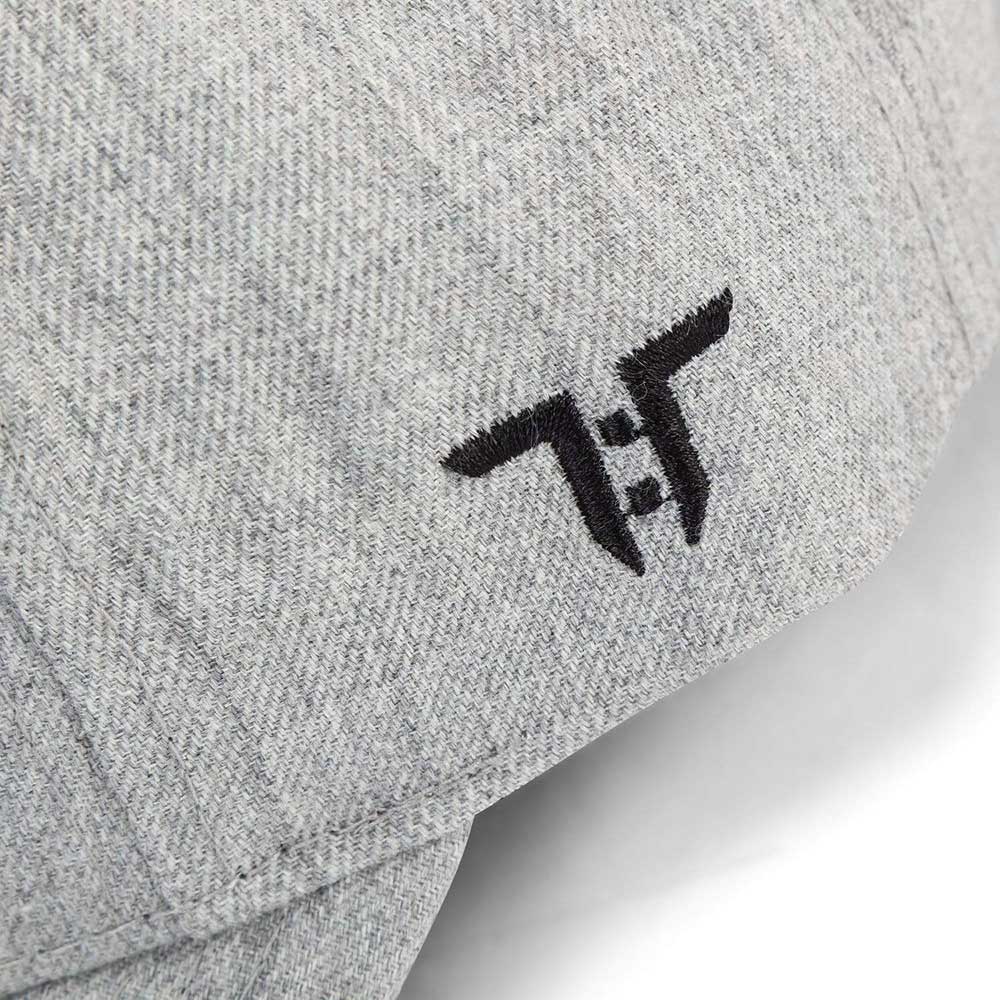 Tokyo Time Unisex Baseball Cap: TT Core Black Logo (Grey)