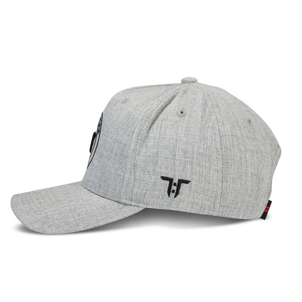 Tokyo Time Unisex Baseball Cap: TT Core Black Logo (Grey)