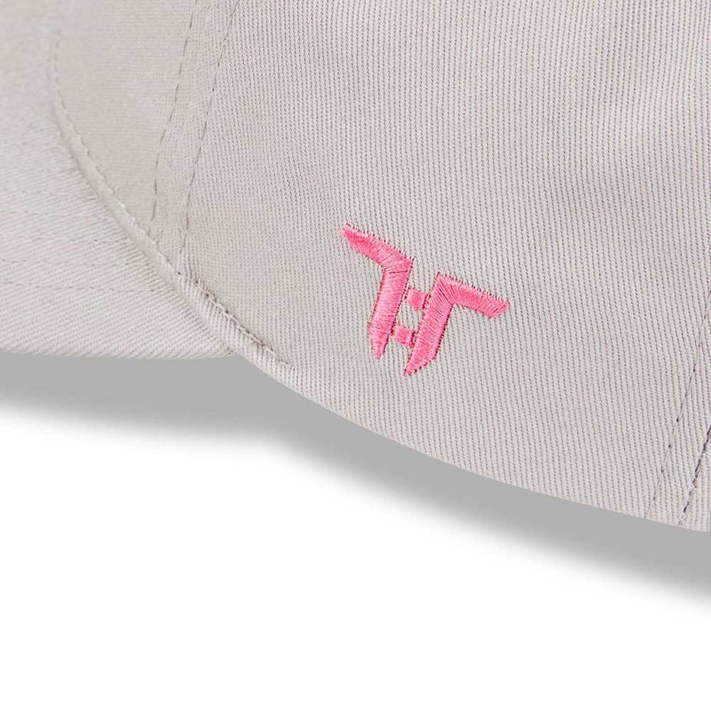 Tokyo Time Unisex Baseball Cap: TT Core Pink Logo (Grey)