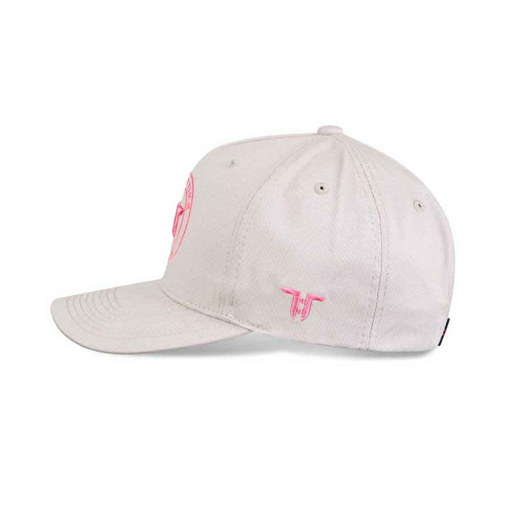 Tokyo Time Unisex Baseball Cap: TT Core Pink Logo (Grey)