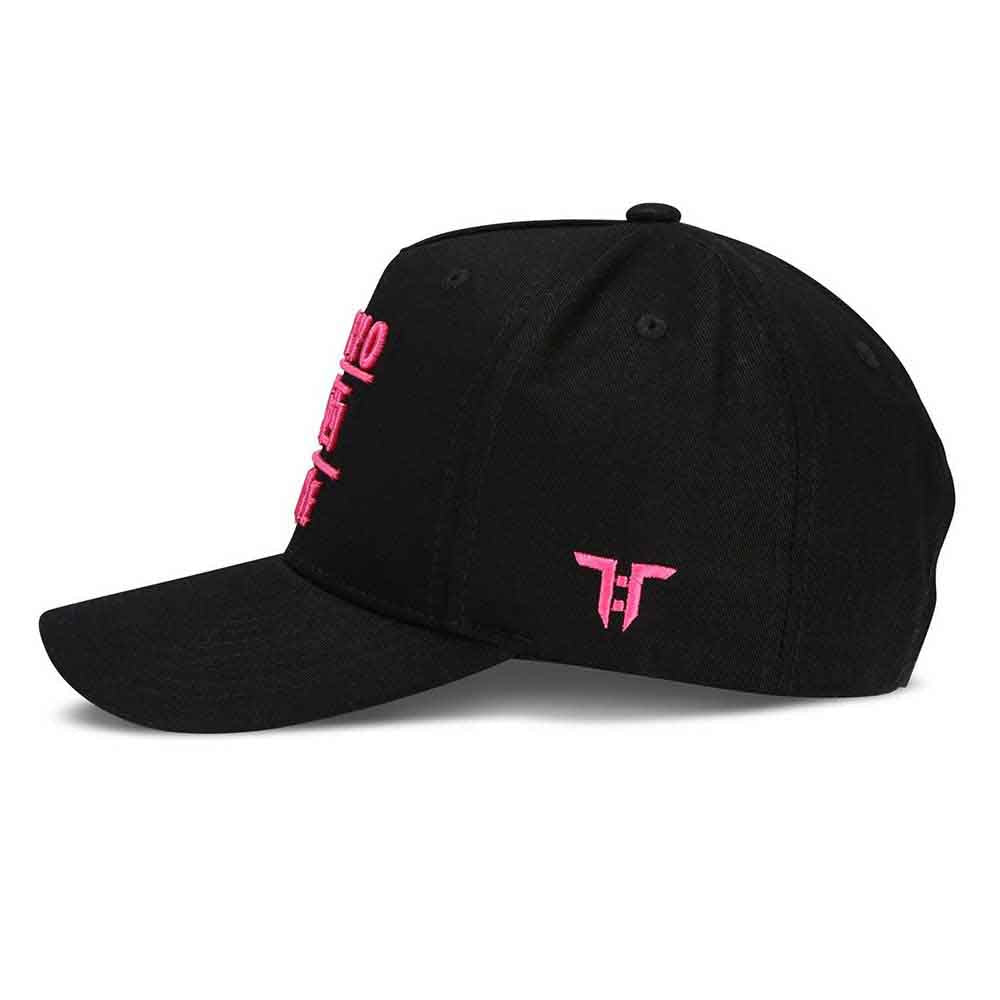 Tokyo Time Unisex Baseball Cap: TT Heritage Pink Logo (Black)
