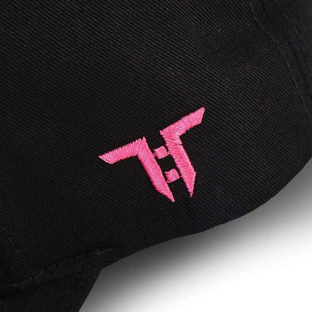 Tokyo Time Unisex Baseball Cap: TT Heritage Pink Logo (Black)