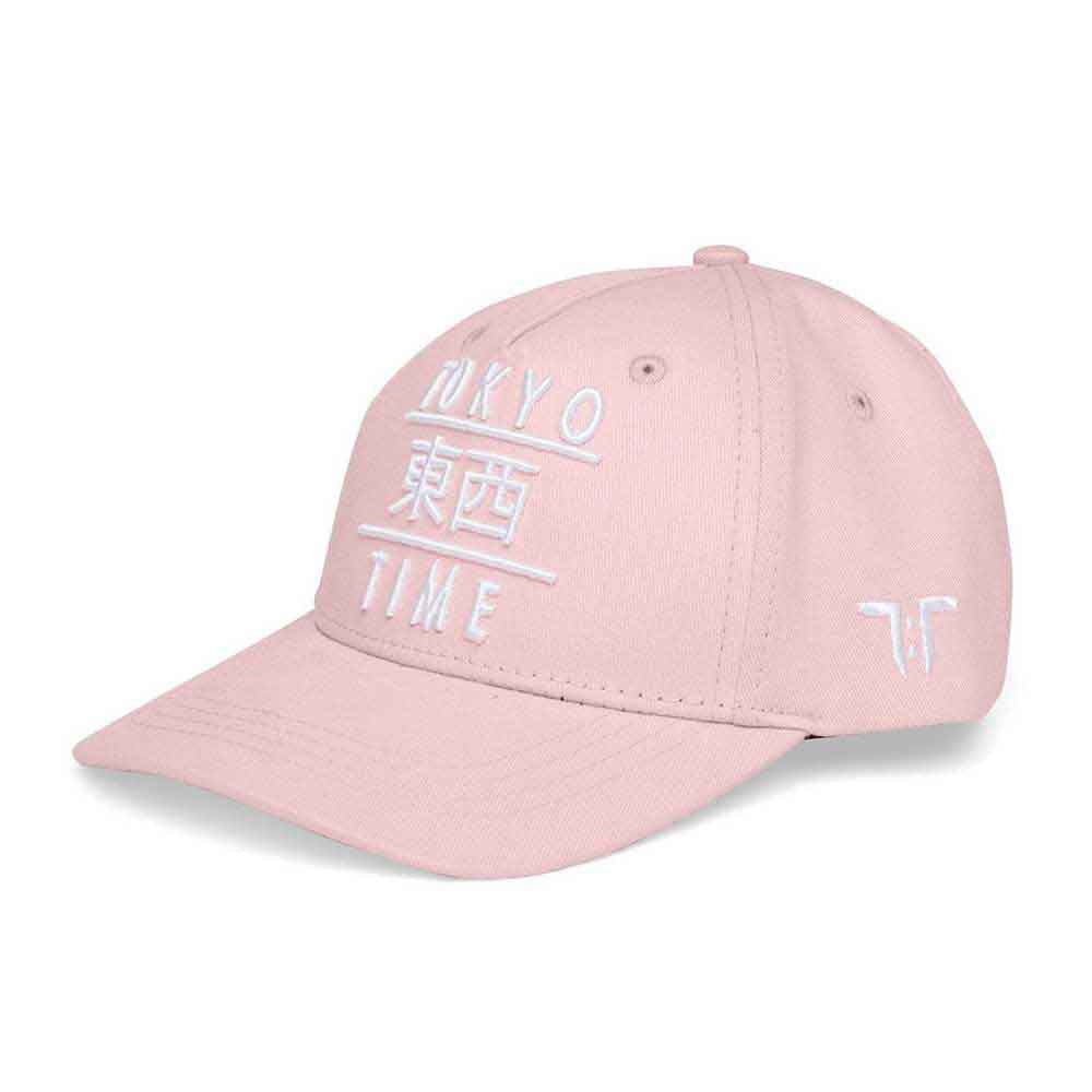 Tokyo Time Kids Baseball Cap: TT Heritage White Logo (Pink)