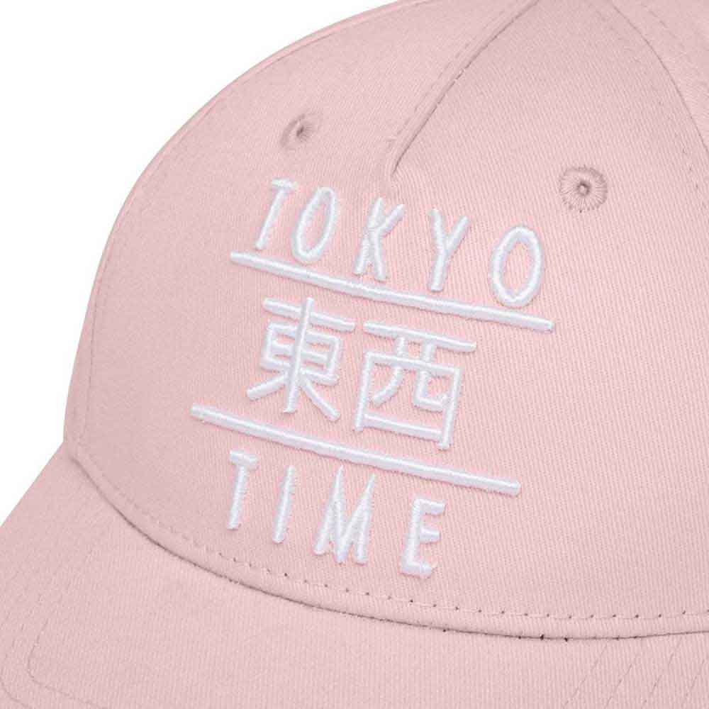 Tokyo Time Kids Baseball Cap: TT Heritage White Logo (Pink)