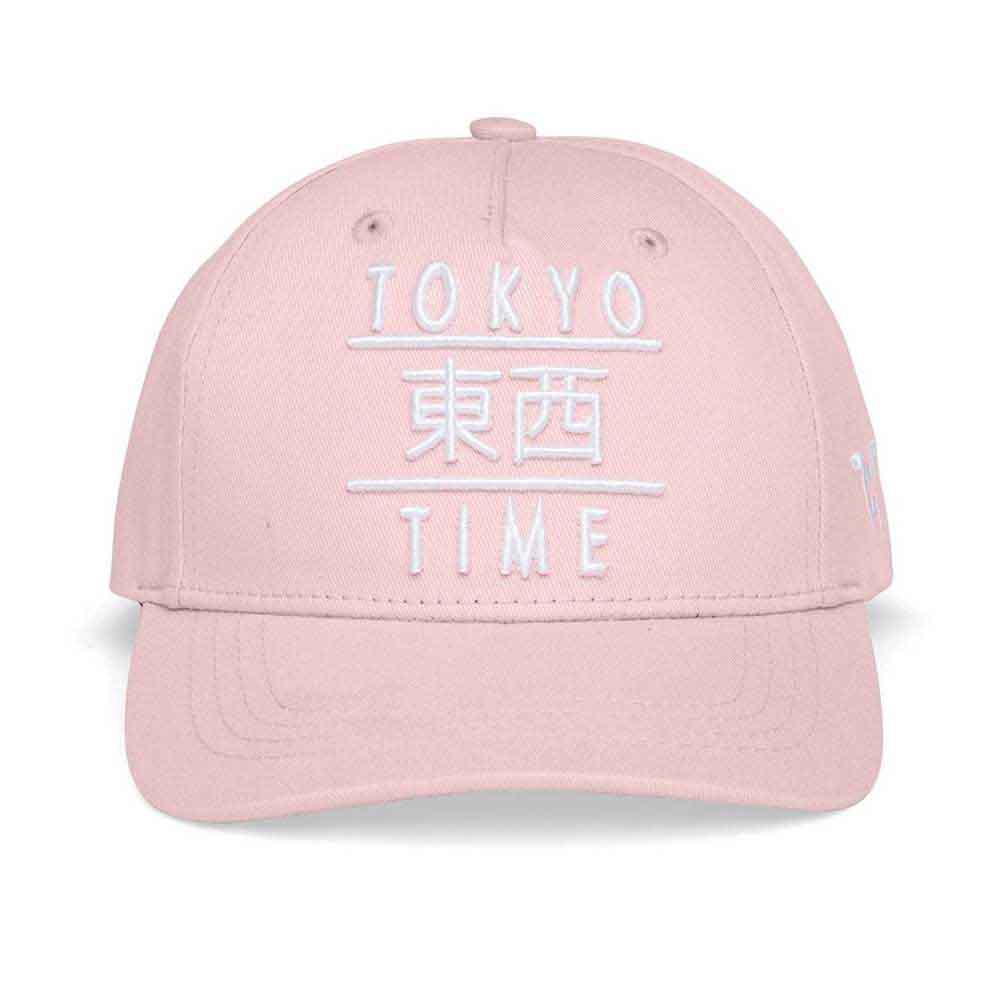 Tokyo Time Kids Baseball Cap: TT Heritage White Logo (Pink)