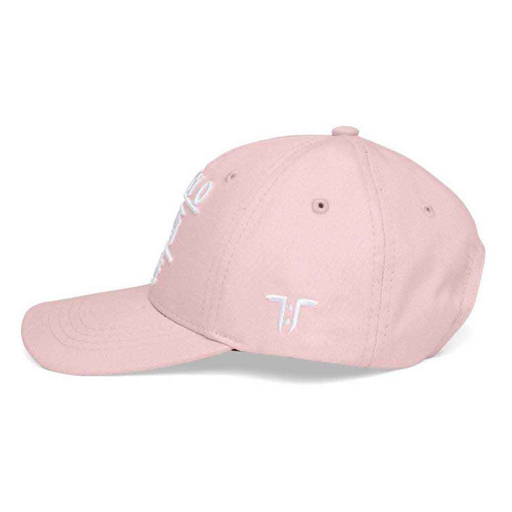 Tokyo Time Kids Baseball Cap: TT Heritage White Logo (Pink)