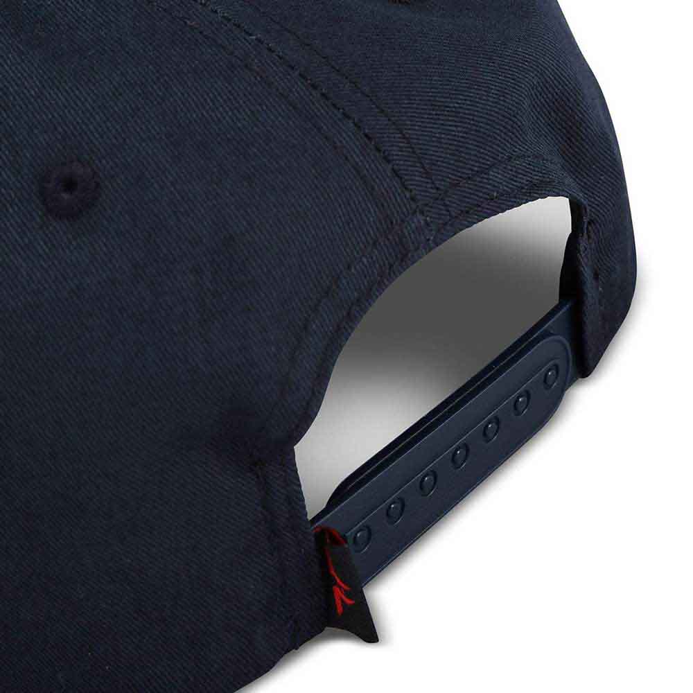 Tokyo Time Unisex Baseball Cap: TT Heritage White Logo (Navy Blue)