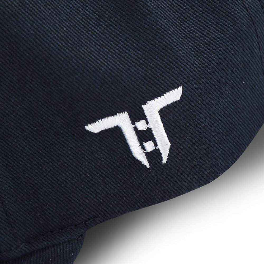 Tokyo Time Unisex Baseball Cap: TT Heritage White Logo (Navy Blue)