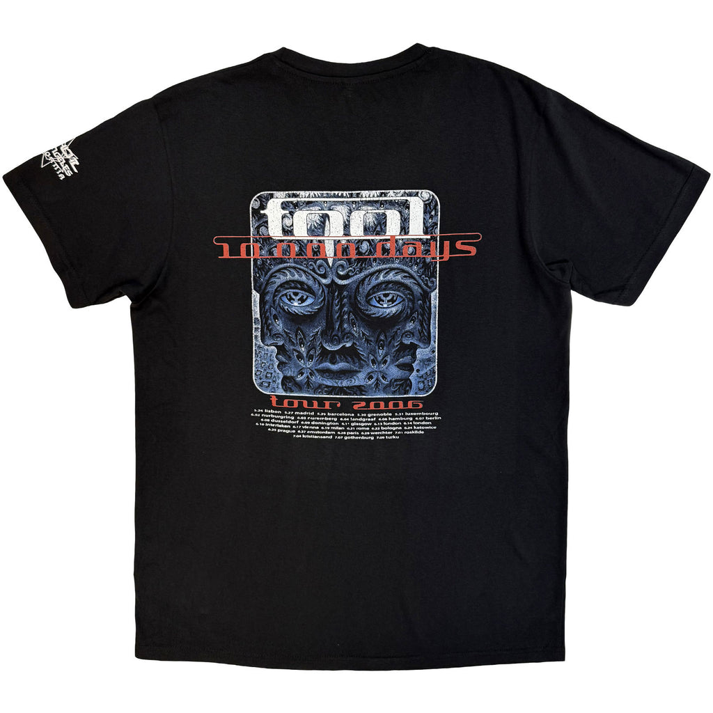 Tool Unisex Premium Carbon T-Shirt: 10,000 Days Tour '06 (Black) (Back Print)