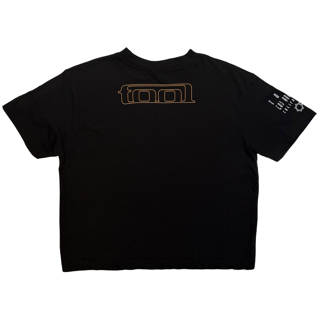 Tool Ladies Crop Top: Eye Geo Glow (Black) (Back Print)