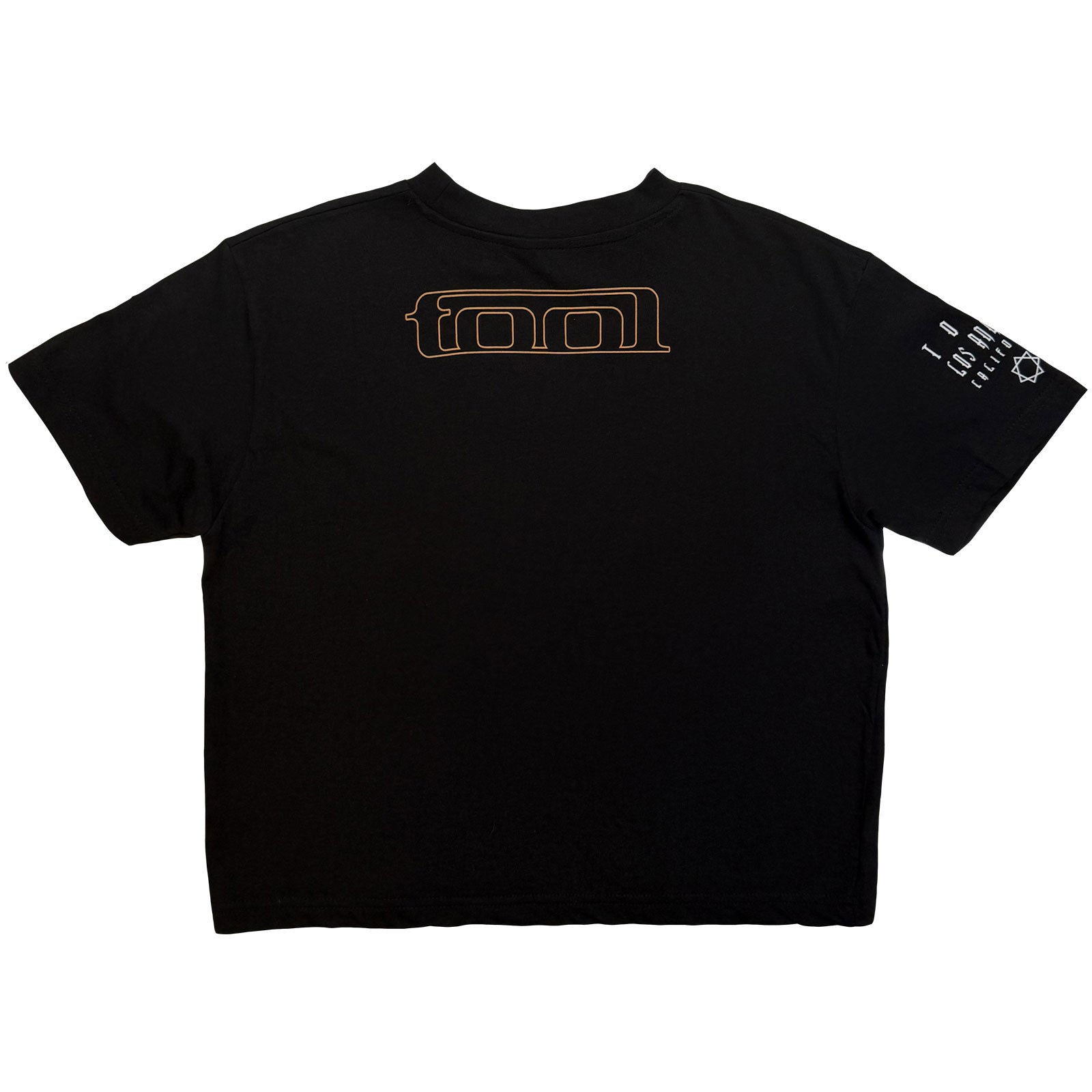 Tool Ladies Crop Top: Eye Geo Glow (Black) (Back Print)