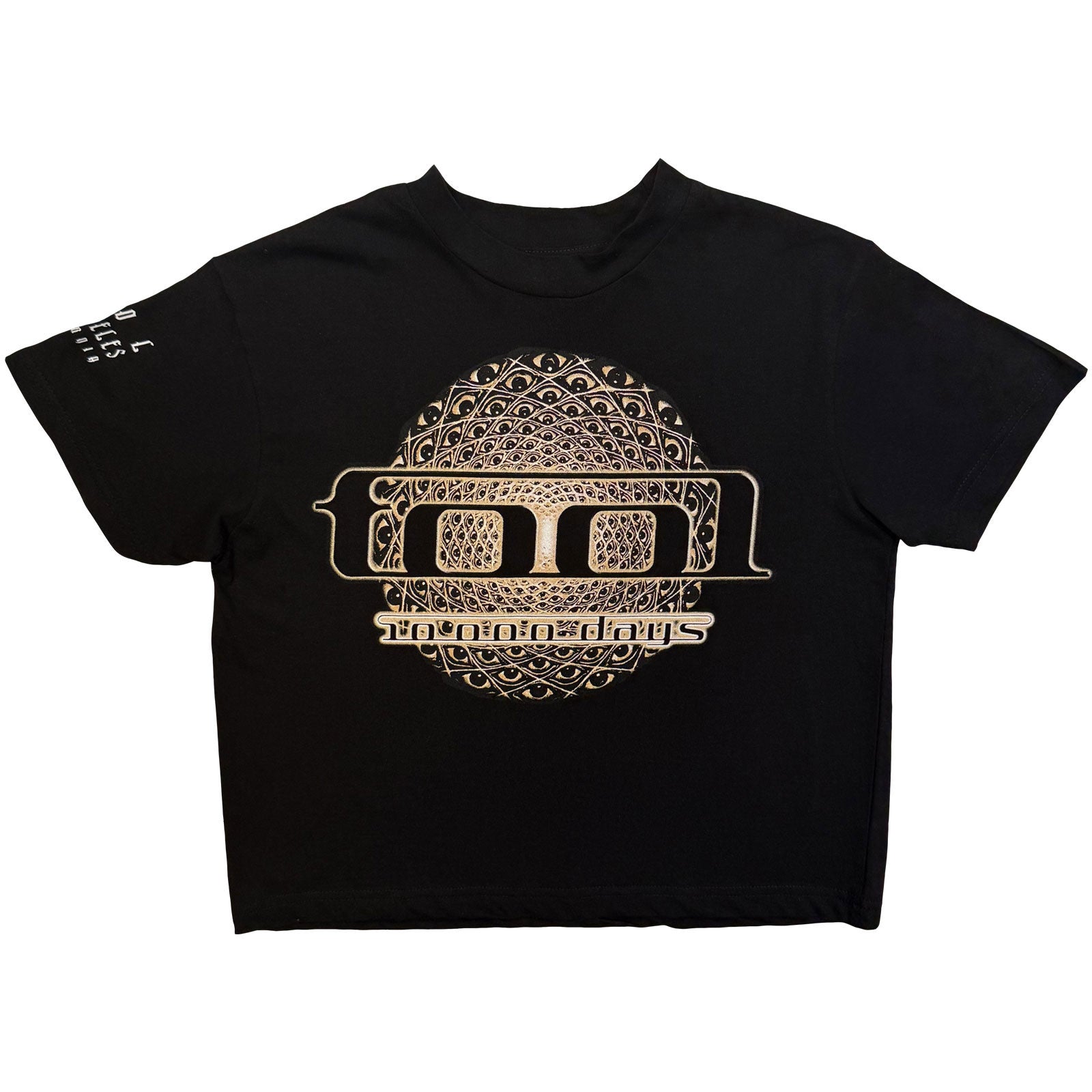 Tool Ladies Crop Top: Eye Geo Glow (Black) (Back Print)