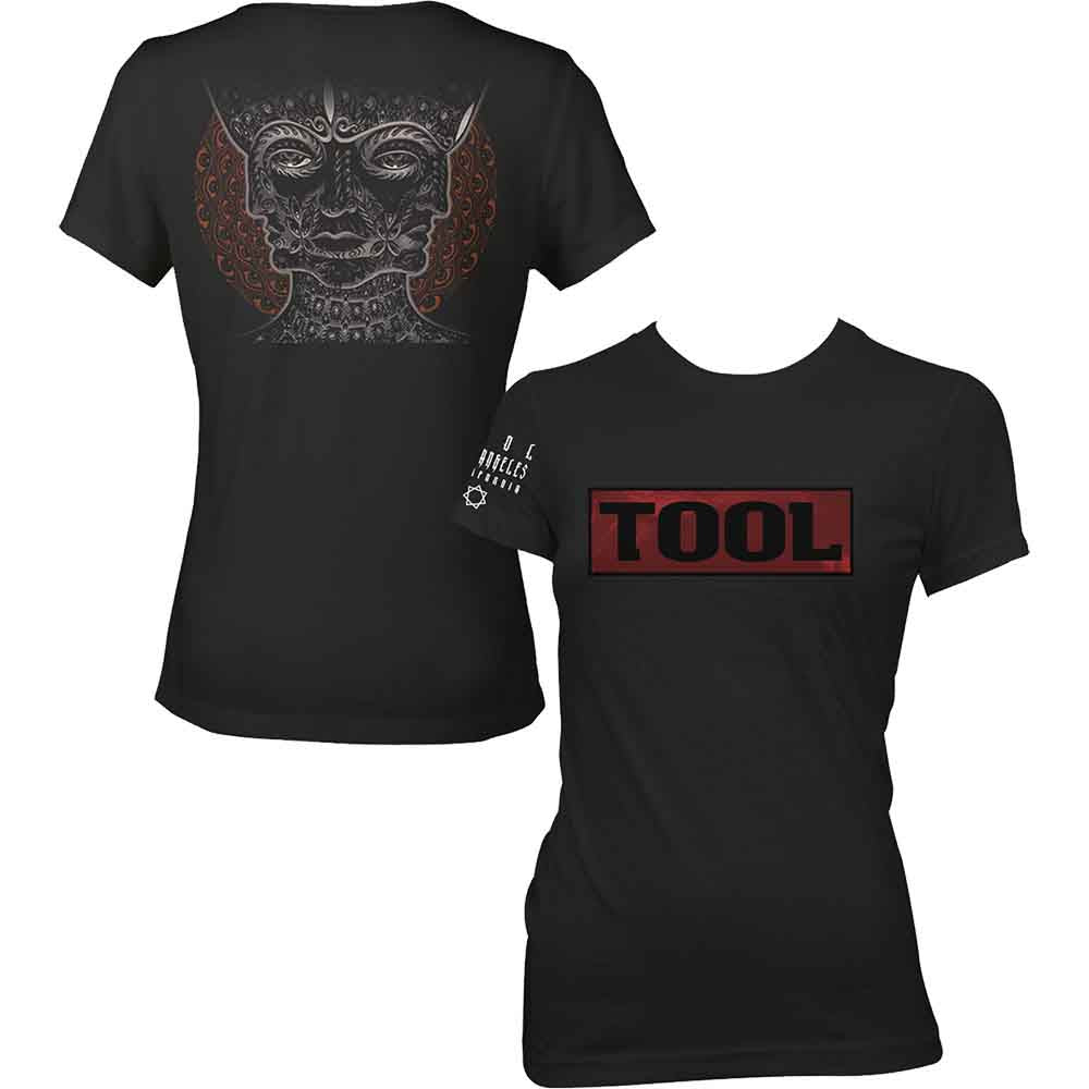 Tool Ladies T-Shirt: Shaded Box (Black) (Back & Sleeve Print)