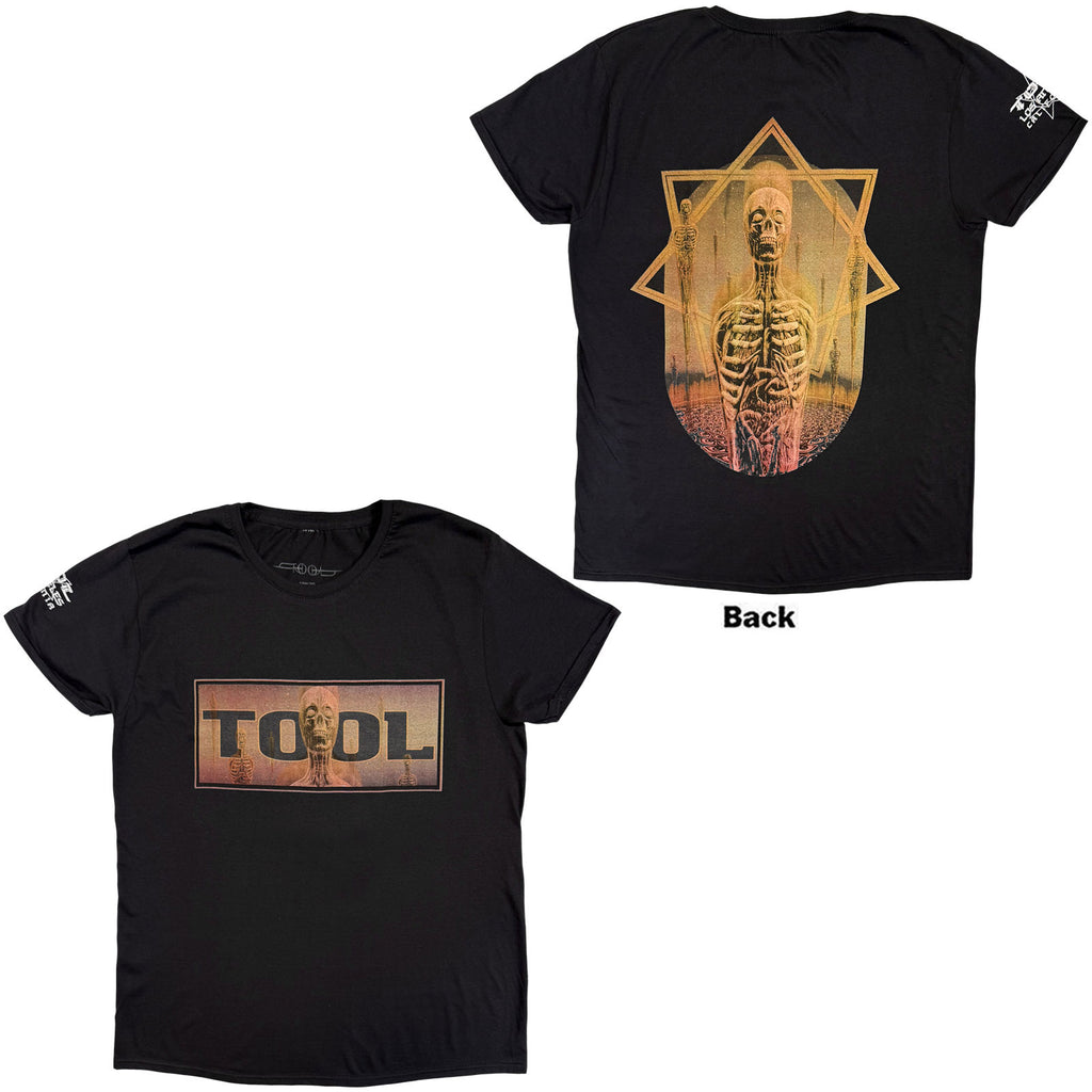 Tool Unisex T-Shirt: Rising Souls (Black) (Back & Sleeve Print)