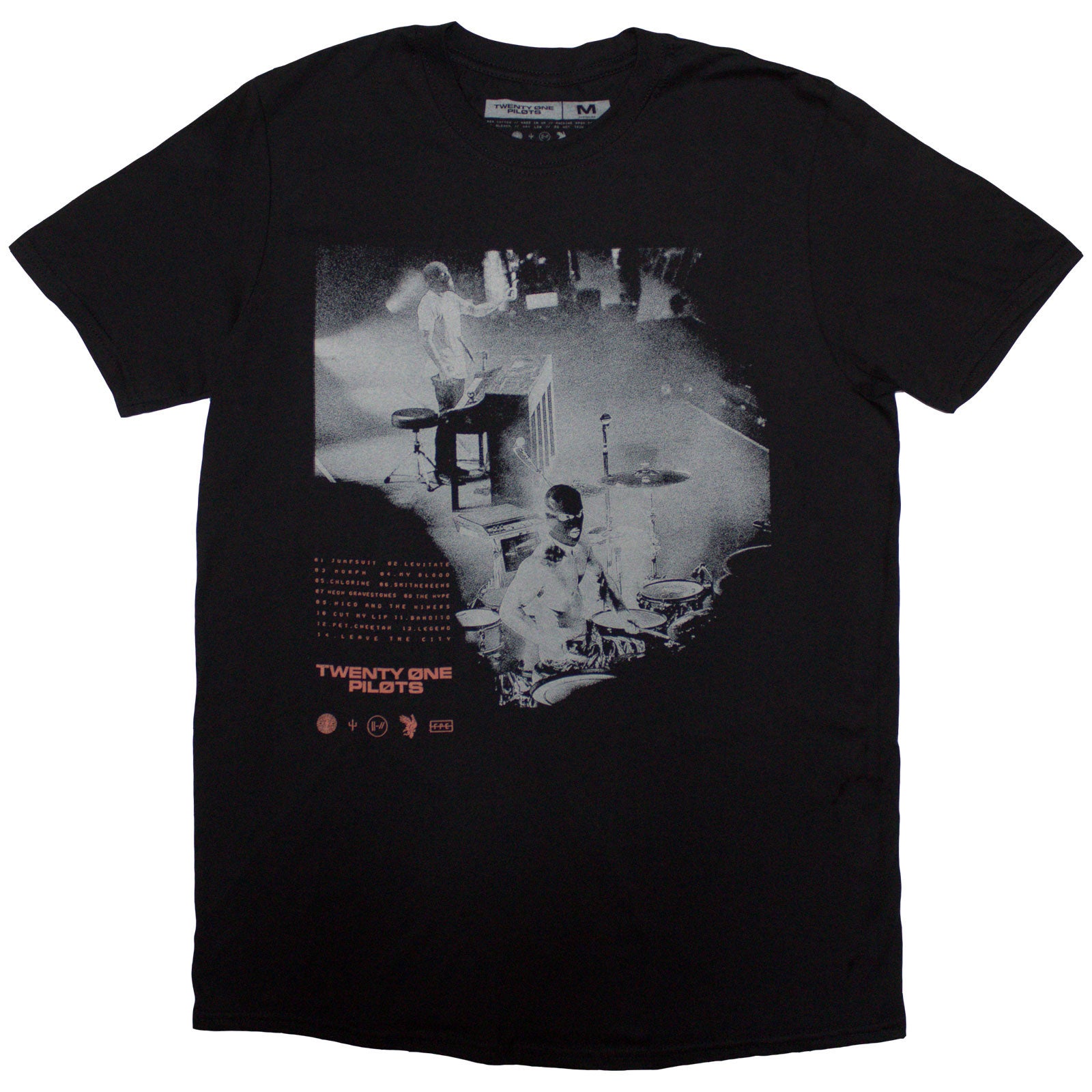 Twenty One Pilots Unisex T-Shirt: Masked (Black)