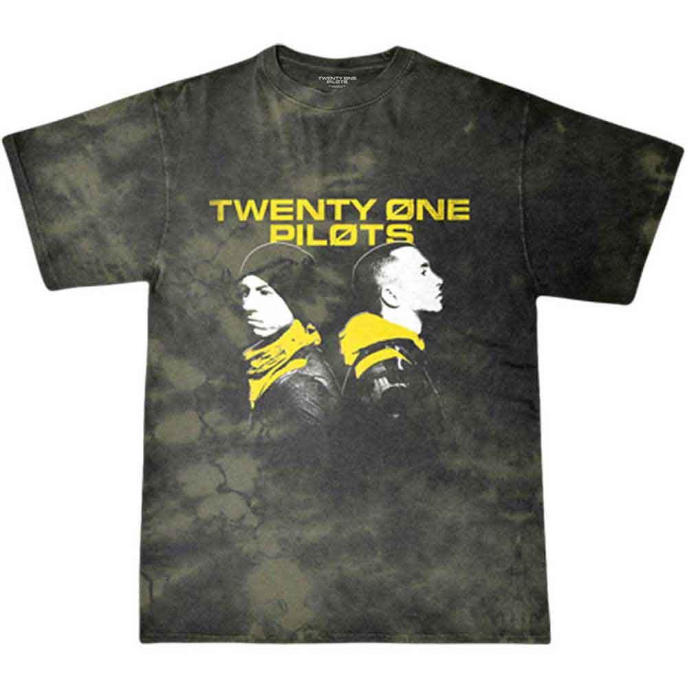 Twenty One Pilots Unisex T-Shirt: Back To Back (Green) (Wash Collection)